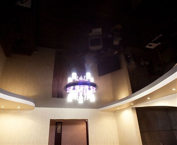 Натяжной потолок в комнате с подсветкой | Портфолио 5Plus | Киев ⋆ Днепр ⋆