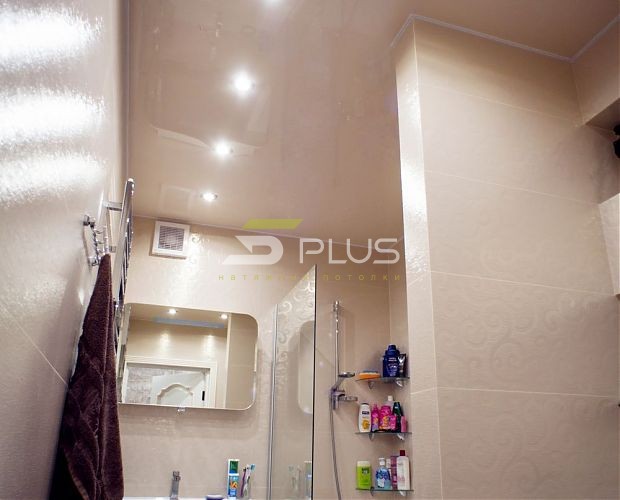 Натяжной потолок в ванной комнате | Портфолио 5Plus | Киев ⋆ Днепр ⋆