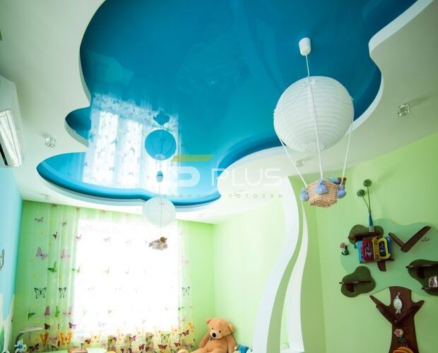 Волшебный натяжной потолок в детской | Портфолио 5Plus | Киев ⋆ Днепр ⋆