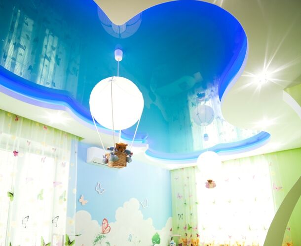 Волшебный натяжной потолок в детской | Портфолио 5Plus | Киев ⋆ Днепр ⋆