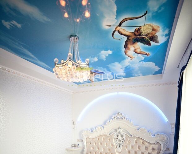 Натяжной потолок с фотопечатью Ангелы | Портфолио 5Plus | Киев ⋆ Днепр ⋆