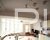 натяжной потолок на кухне, мат белый, M3203, кухня-столовая с натяжным потолком
